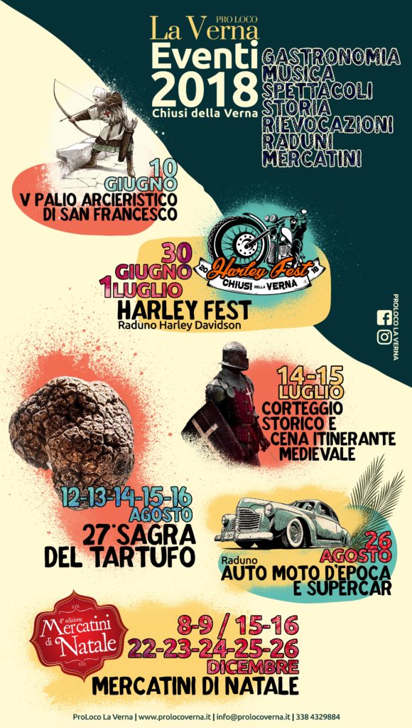 programma eventi 2018 Proloco La Verna