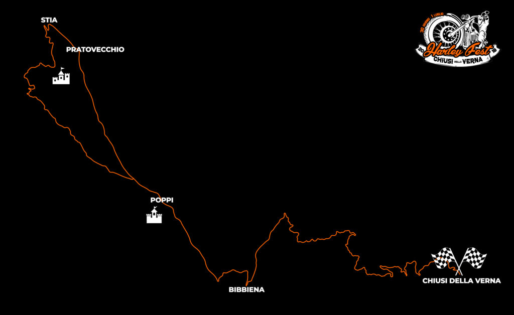 cartina motogiro harley fest