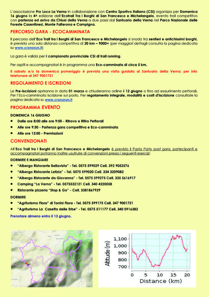 Volantino Trail 2019 - Chiusi della Verna