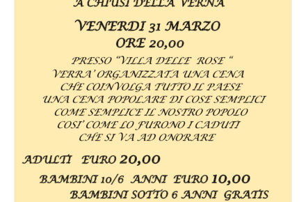 UN NOBILE GESTO PER NON DIMENTICARE
